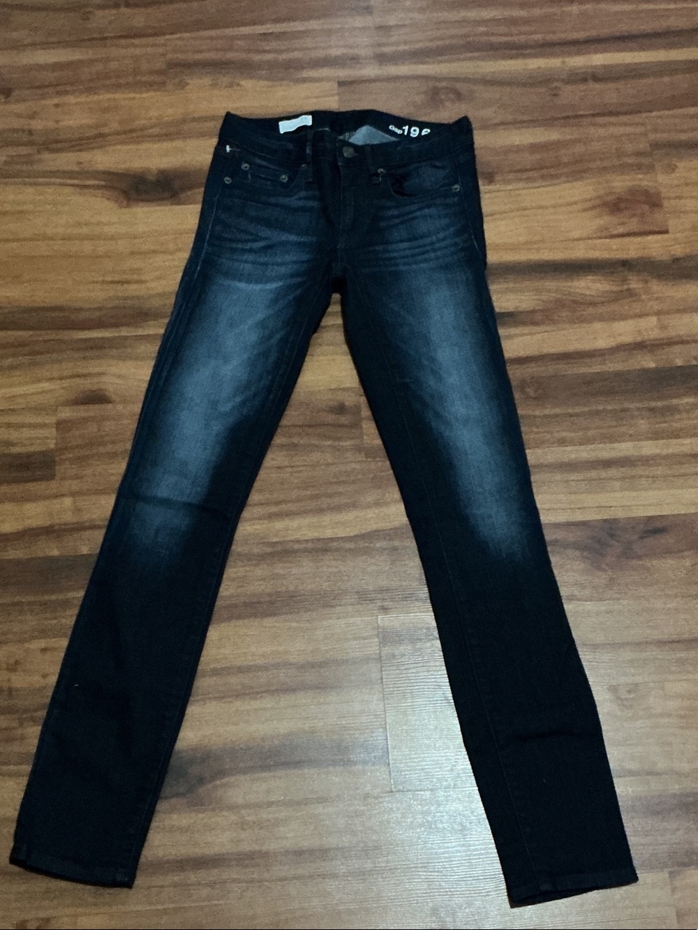 Slim Stretch Skinny Jeans in Washed Black 24 regular gap 1969 women